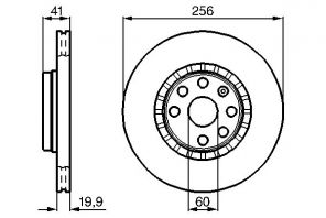 Bosch 0 986 478 535 - Brzdový kotúč -