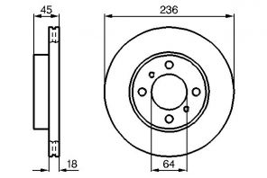 Bosch 0 986 478 572 - Brzdový kotúč -
