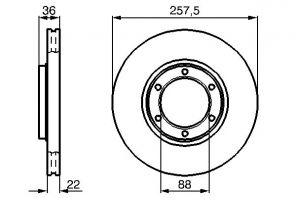 Bosch 0 986 478 596 - Brzdový kotúč -