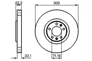 Bosch 0 986 479 027 - Brzdový kotúč -