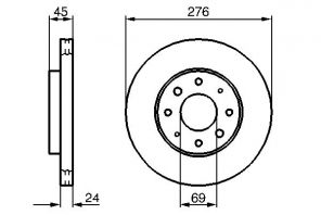 Bosch 0 986 479 140 - Brzdový kotúč -