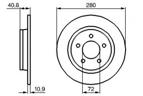 Bosch 0 986 479 181 - Brzdový kotúč -