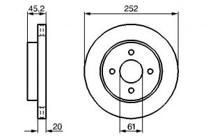 Bosch 0 986 479 238 - Brzdový kotúč -