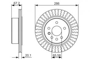 Bosch 0 986 479 394 - Brzdový kotúč -