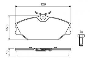 Bosch 0 986 494 024 - Brzdové platničky -