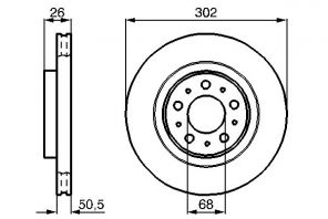 Bosch 0 986 478 454 - Brzdový kotúč -