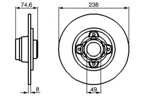 Bosch 0 986 478 557 - Brzdový kotúč -