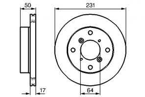 Bosch 0 986 478 721 - Brzdový kotúč -