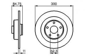 Bosch 0 986 479 083 - Brzdový kotúč -
