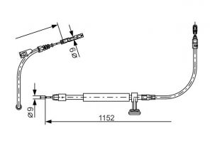 Bosch 1 987 482 332 - Brzdové lano -