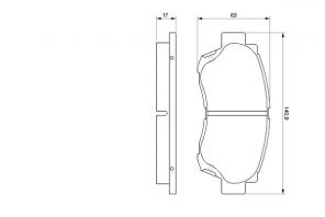Bosch 0 986 424 232 - Brzdové platničky -