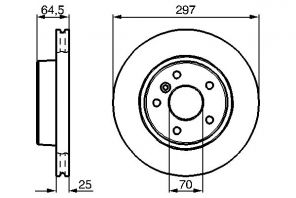 Bosch 0 986 478 483 - Brzdový kotúč -
