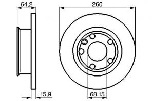 Bosch 0 986 478 547 - Brzdový kotúč -