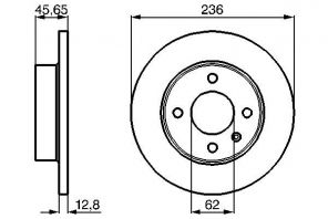 Bosch 0 986 478 776 - Brzdový kotúč -