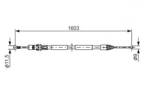 Bosch 1 987 477 116 - Brzdové lano -