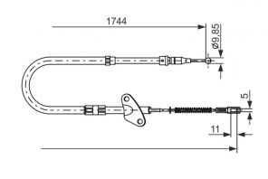 Bosch 1 987 477 121 - Brzdové lano -