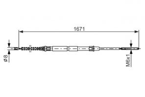 Bosch 1 987 477 626 - Brzdové lano -