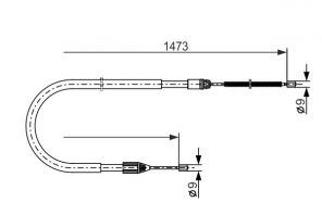 Bosch 1 987 477 636 - Brzdové lano -