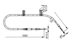 Bosch 1 987 477 804 - Brzdové lano -