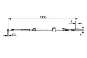 Bosch 1 987 477 853 - Brzdové lano -