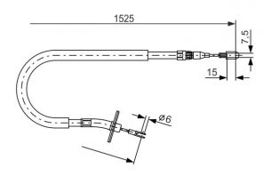 Bosch 1 987 477 858 - Brzdové lano -