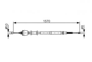 Bosch 1 987 477 885 - Brzdové lano -