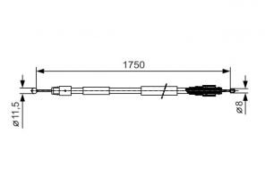Bosch 1 987 482 018 - Brzdové lano -