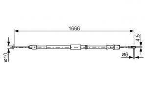 Bosch 1 987 482 032 - Brzdové lano -
