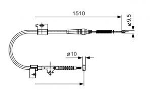 Bosch 1 987 482 050 - Brzdové lano -