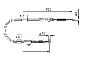 Bosch 1 987 482 051 - Brzdové lano -