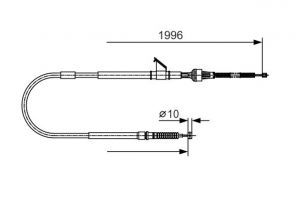 Bosch 1 987 482 068 - Brzdové lano -