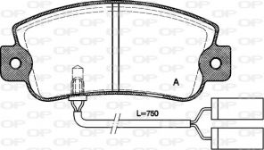 Open Parts BPA0025.22 - Brzdové platničky -
