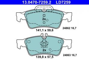 ATE 13.0470-7259.2 - Brzdové platničky -