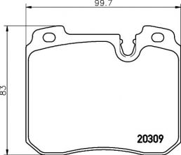 Textar 2030903 - Brzdové platničky -