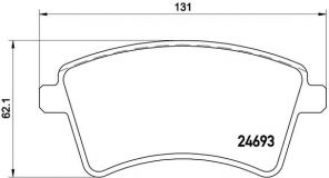 Brembo P 68 053 - Brzdové platničky -