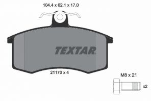 Textar 2117002 - Brzdové platničky -