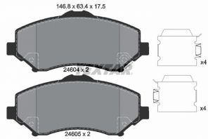 Textar 2460402 - Brzdové platničky -
