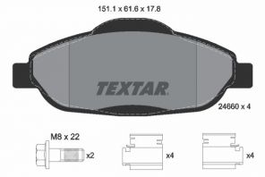 Textar 2466001 - Brzdové platničky -