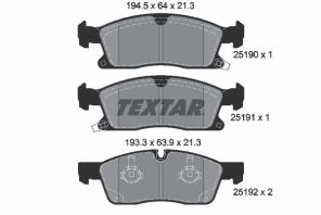 Textar 2519001 - Brzdové platničky -