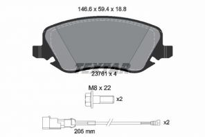 Textar 2376101 - Brzdové platničky -