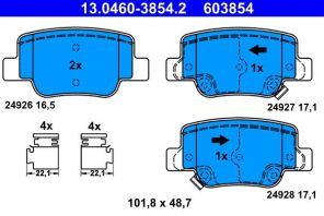 ATE 13.0460-3854.2 - Brzdové platničky -