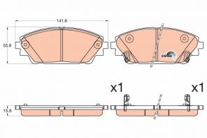 TRW GDB3592 - Brzdové platničky -