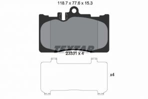 Textar 2333102 - Brzdové platničky -