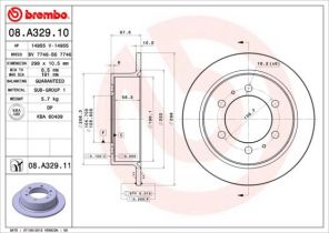 Brembo 08.A329.10 - Brzdový kotúč -