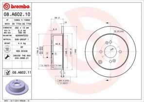 Brembo 08.A602.10 - Brzdový kotúč -