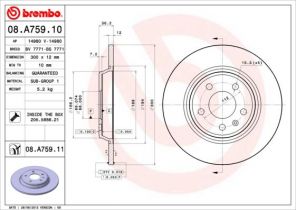 Brembo 08.A759.10 - Brzdový kotúč -