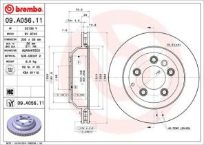 Brembo 09.A056.11 - Brzdový kotúč