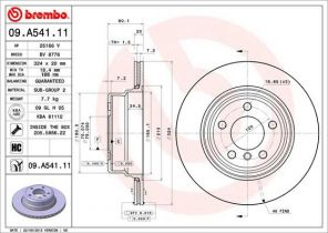 Brembo 09.A541.11 - Brzdový kotúč