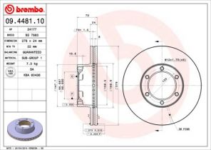 Brembo 09.4481.10 - Brzdový kotúč -