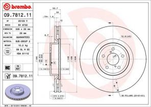 Brembo 09.7812.11 - Brzdový kotúč -